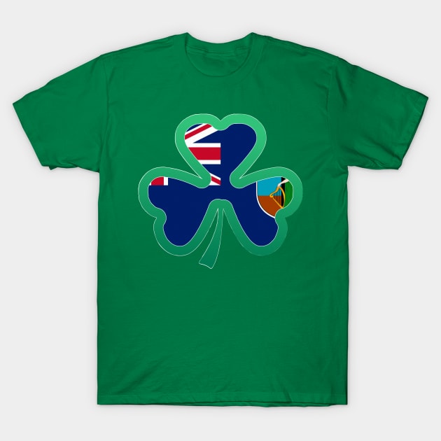 Montserrat Flag for st patricks day, Irish Shamrock T-Shirt by Myteeshirts